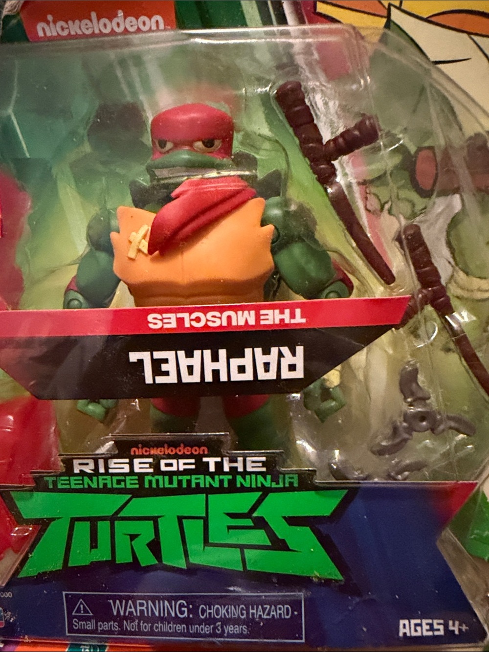Nickelodeon Raphael Action Figure - Green, Red, Orange, Brown